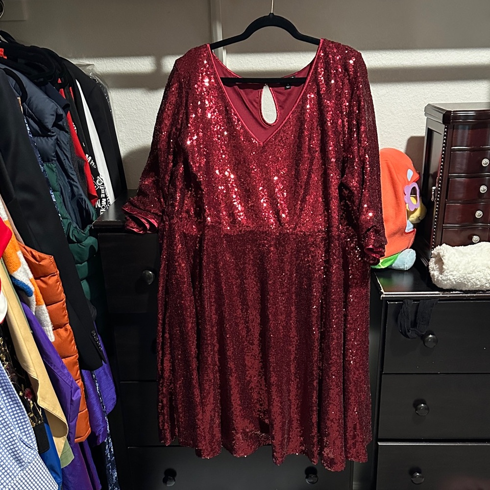 Torrid Red Sequin Dress